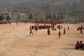 Students Practicing at the Shaolin Temple in Dengfeng