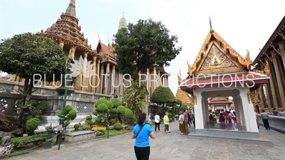 Prasat Phra Thep Bidon and Phra Mondop at the Emerald Temple/Chapel (Wat Phra Kaew) at the Grand Palace (Phra Borom Maha Ratcha Wang) in Bangkok