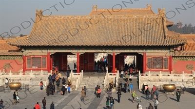 Square of Heavenly Purity (Qianqing Guangchang) and Gate of Heavenly Purity (Qianqing Men) in the Forbidden City in Beijing