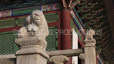 Stone Monkey Carving at Gyeongbok Palace (Gyeongbokgung) in Seoul