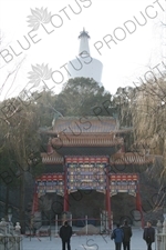 Beihai Park with Stupa in the Background in Beijing