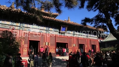 Hall of the Wheel of the Law (Falun Dian) in the Lama Temple in Beijing