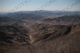 Hills around the Mutianyu Section of the Great Wall of China (Wanli Changcheng) near Beijing