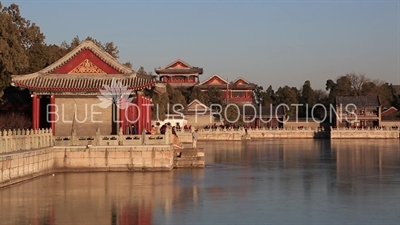 Buildings on the North and East Side of Kunming Lake in the Summer Palace in Beijing