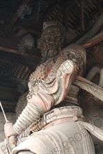 Guardian General Carving in a Gate in Pingyao