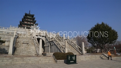 Korean National Folk Museum and Pagoda at Gyeongbok Palace (Gyeongbokgung) in Seoul