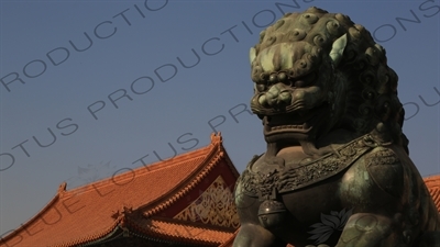 Guardian Lion in the Forbidden City in Beijing