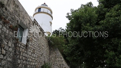 Guia Lighthouse and Exterior Wall of the Guia Fortress (Fortaleza da Guia) in Macau