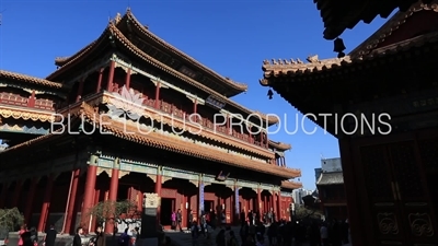 Pavilion of Ten Thousand Joys (Wanfu Ge) in the Lama Temple in Beijing