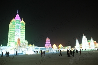 Ice Sculptures at the Harbin Ice and Snow Festival in Harbin