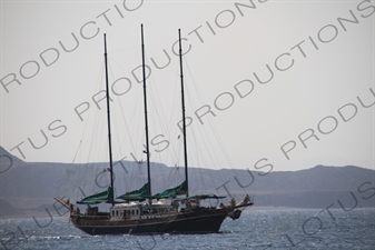 Three Mast Tourist Boat in the Gulf of Tadjoura near Djibouti