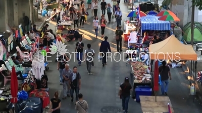 Stalls at Ratchaprasong Protest Camp in Bangkok