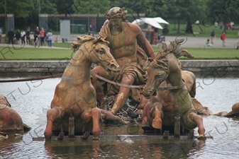 Apollo Fountain (Bassin d'Apollon) in the Gardens of Versailles at the Palace of Versailles (Château de Versailles) in Versailles