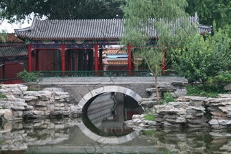 Bridge in the Imperial Garden (Yuhuayuan) in the Forbidden City in Beijing