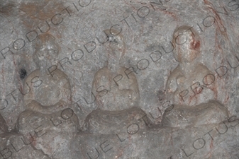 Buddhist Relief Carvings in Feilai Feng/Flying Peak Grottoes (Feilai Feng Shike) near West Lake (Xihu) in Hangzhou