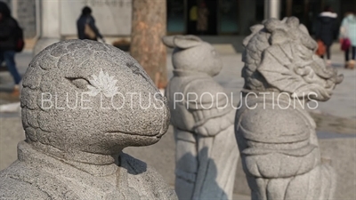 Snake Head Statue of the Twelve Zodiac Animals/Figures outside the Korean National Folk Museum at Gyeongbok Palace (Gyeongbokgung) in Seoul