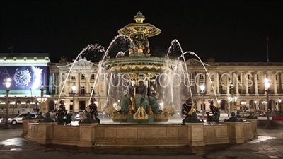 Fountain of the Rivers (Fontaine des Fleuves) in Place de la Concorde in Paris