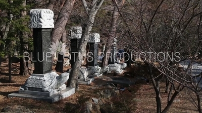 Memorial Steles at Entrance to Beomeosa Temple in Busan