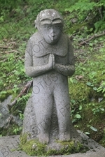 Monkey Statue on the Yoshida Trail on Mount Fuji