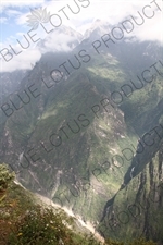 Mountains near the Jinsha River in the Tiger Leaping Gorge (Hu Tiao Xia) Scenic Area