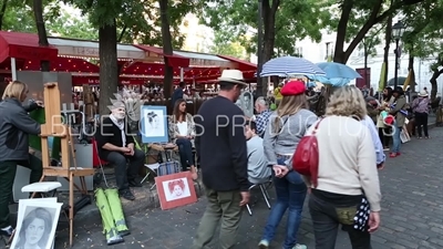 Street Artists on Place du Tertre in Paris