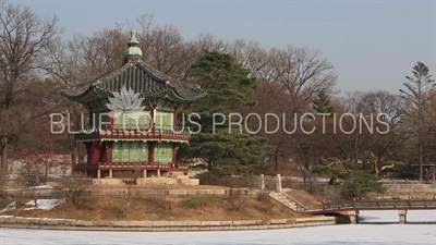 Hyangwon Pavilion (Hyangwonjeong) at Gyeongbok Palace (Gyeongbokgung) in Seoul