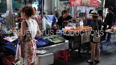 People Buying Food from a Stall at Ratchaprasong Protest Camp in Bangkok