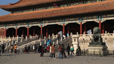 Gate of Supreme Harmony (Taihe Men) in the Forbidden City in Beijing