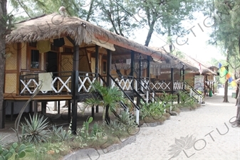 Huts on Gili Meno