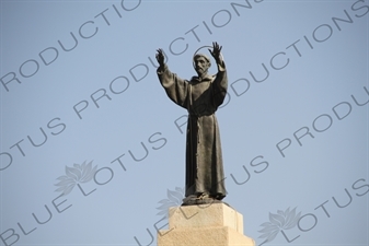 Statue of St. Francesco outside a St. Francesco Church in Asmara