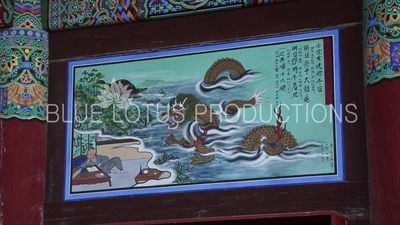 Painting of a Monk and Dragon at Haedong Yonggung Temple (Haedong Yonggungsa) in Busan