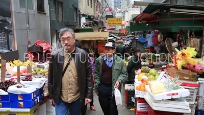 Graham Street Fruit and Vegetable Stall on Hong Kong Island