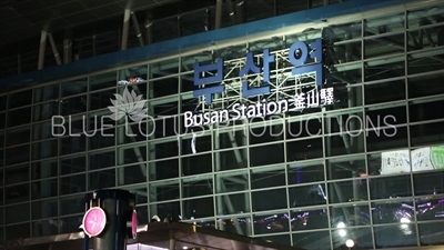 Busan Train Station Sign