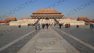 Square of Supreme Harmony (Taihedian Guangchang) and Hall of Supreme Harmony (Taihe Dian) in the Forbidden City in Beijing