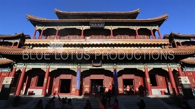 Pavilion of Ten Thousand Joys (Wanfu Ge) in the Lama Temple in Beijing