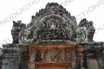 Sculptural Relief above Doorway in Banteay Samre in Angkor