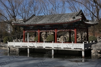 Pavilion in the Southwest Waterscape Area in Ritan Park in Beijing