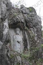 Buddhist Relief Carvings in Feilai Feng/Flying Peak Grottoes (Feilai Feng Shike) near West Lake (Xihu) in Hangzhou