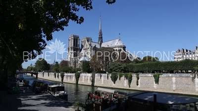 Notre-Dame and the Double Bridge (Pont au Double) in Paris