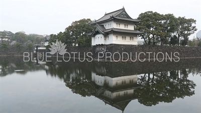 Tokyo Imperial Palace (Kokyu) Tatsumi Keep (Tatsumi-yagura) and Kikyo Gate (Kikyo Mon)