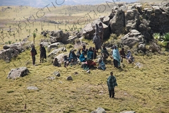 Children in Simien Mountains National Park