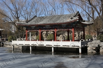 Pavilion in the Southwest Waterscape Area in Ritan Park in Beijing