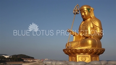 Gold Buddha Statue at Haedong Yonggung Temple (Haedong Yonggungsa) in Busan