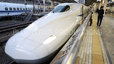 Bullet Train (Shinkansen) on a Platform at Tokyo Station