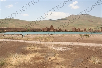 Ruined Buildings around the Lake at Takht-e Soleyman