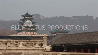 Pagoda at Gyeongbok Palace (Gyeongbokgung) in Seoul