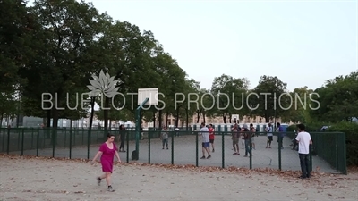 Basketball Court Adjacent to the Field of Mars (Champ de Mars) in Paris